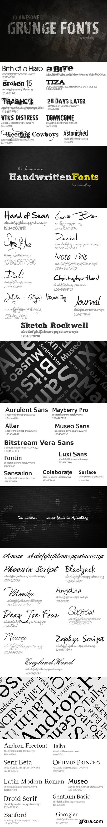 150+ Awesome Fonts