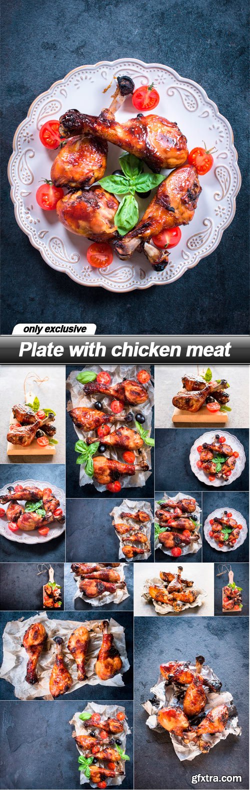 Plate with chicken meat - 15 UHQ JPEG