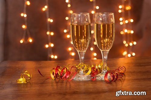 Collection of beverage alcohol celebration champagne christmas new year 25 HQ Jpeg