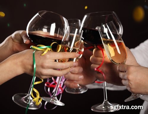 Collection of beverage alcohol celebration champagne christmas new year 25 HQ Jpeg