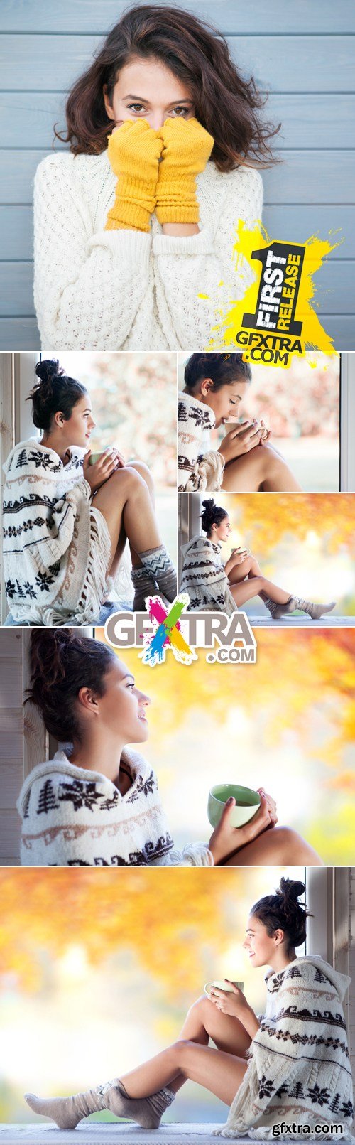 Stock Photo - Woman at Autumn