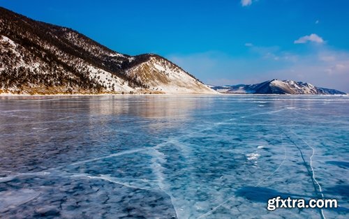 Collection of a background nature landscape winter ice frozen river 25 HQ Jpeg