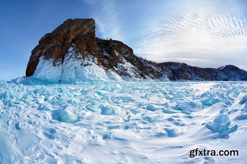 Collection of a background nature landscape winter ice frozen river 25 HQ Jpeg