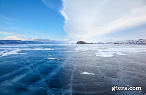 Collection of a background nature landscape winter ice frozen river 25 HQ Jpeg