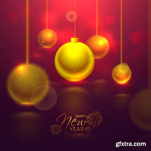 Collection of vector logo picture New Year Christmas 2016 poster banner flyer 25 EPS