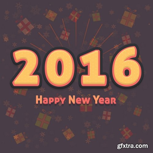 Collection of vector logo picture New Year Christmas 2016 poster banner flyer 25 EPS