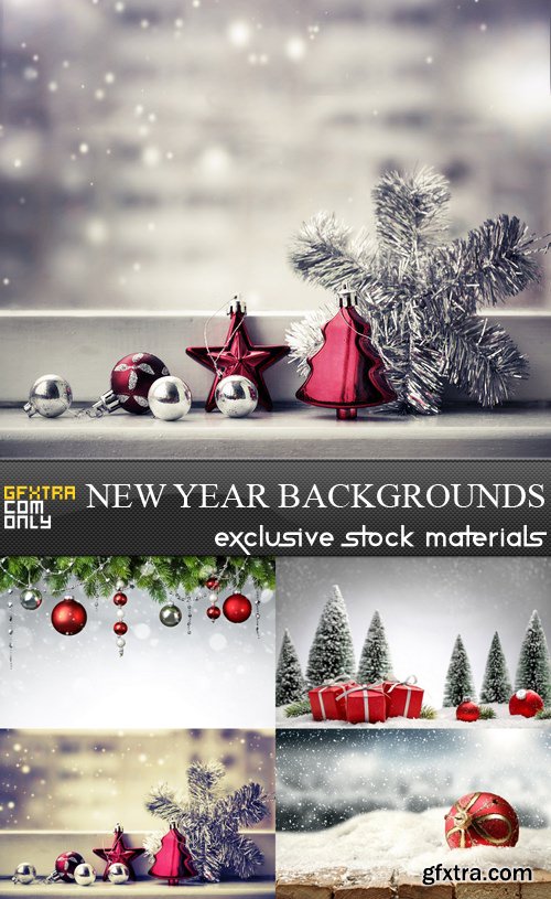 New Year Backgrounds - 5 UHQ JPEG