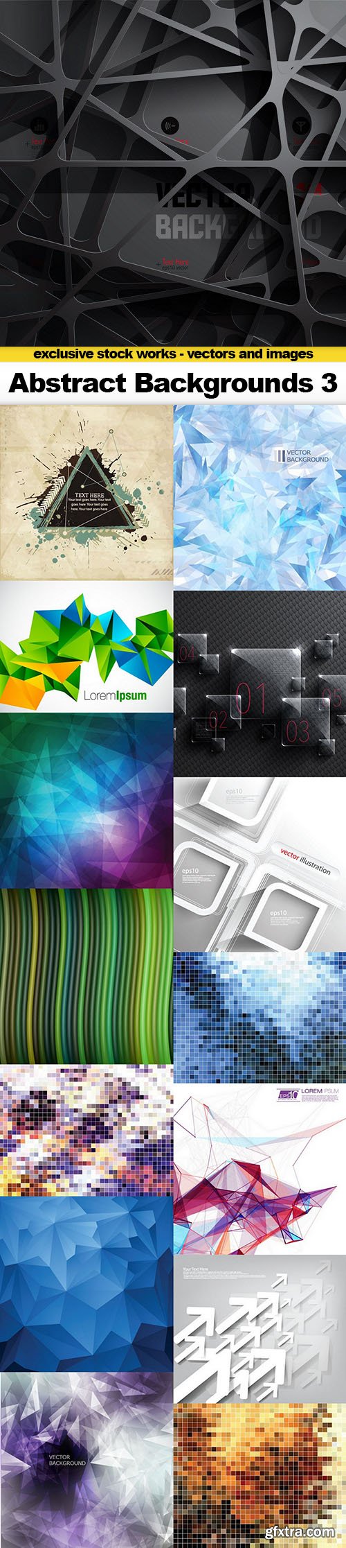 Amazing Abstract Backgrounds Collection 3 - 15xEPS