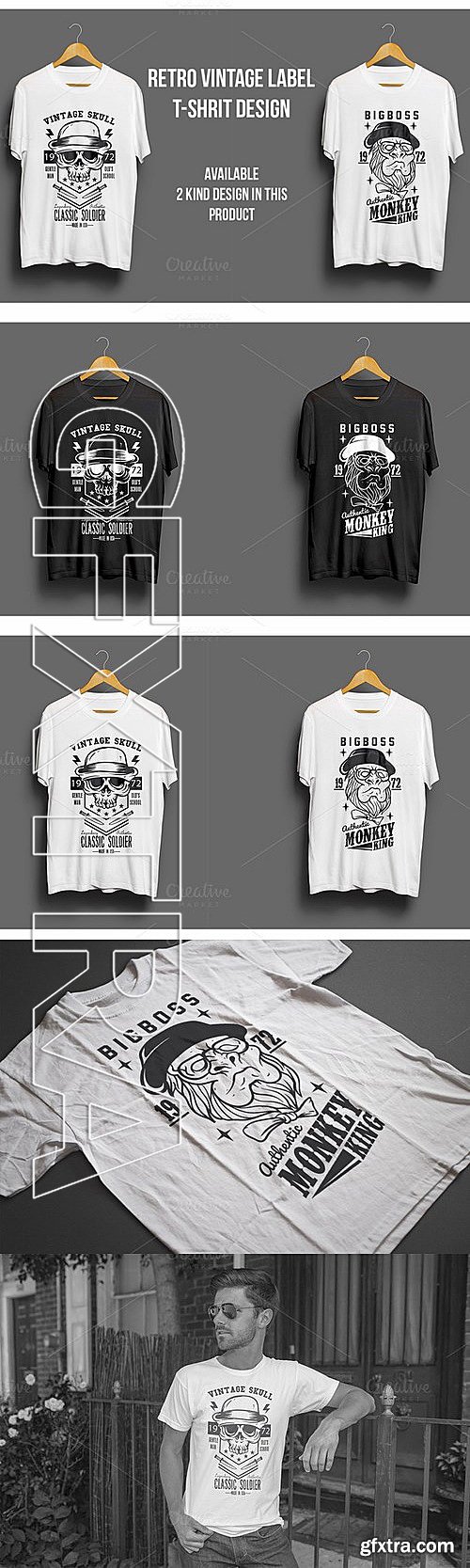 CM - Retro Vintage Label T-Shirt Design 399610