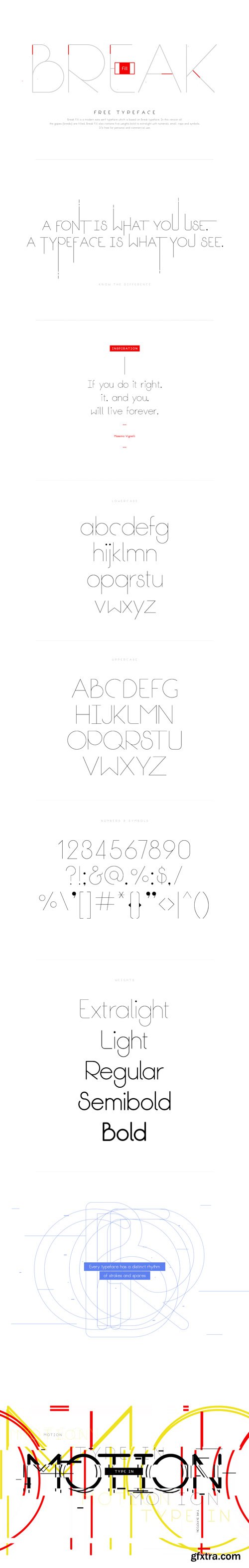 Break Fill Font Family