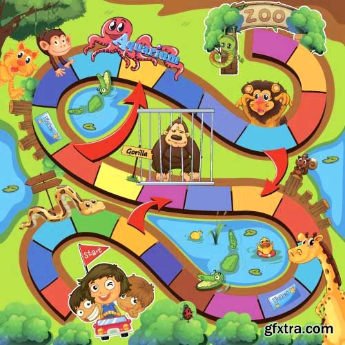 Child Board Games - 15x EPS