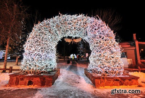 Christmas decorations in the street