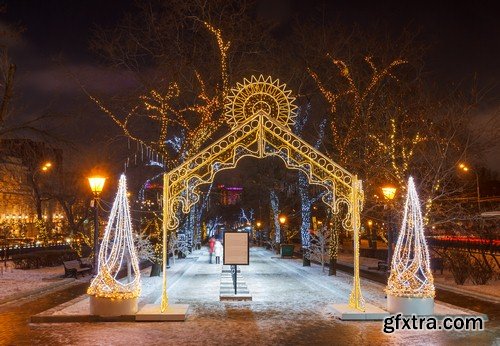 Christmas decorations in the street