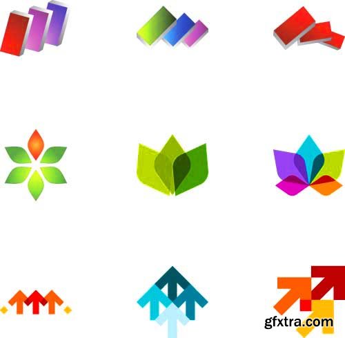 Modern Colorful Vector Logos Templates - 15x EPS