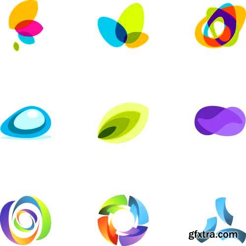 Modern Colorful Vector Logos Templates - 15x EPS