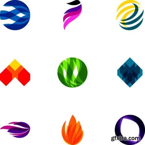 Modern Colorful Vector Logos Templates - 15x EPS