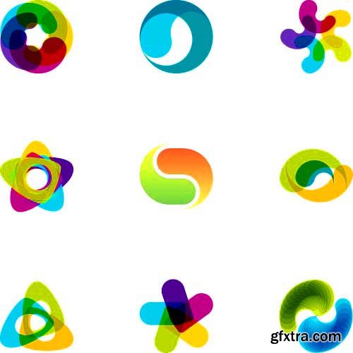 Modern Colorful Vector Logos Templates - 15x EPS