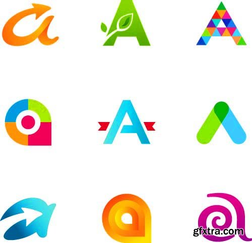 Modern Colorful Vector Logos Templates - 15x EPS