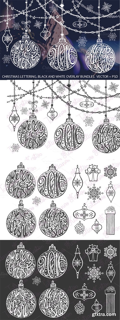 Creativemarket Christmas Ball Lettering Set 466795