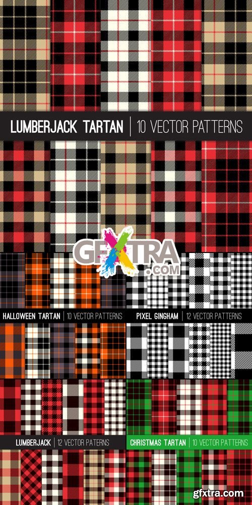 Tartan Seamless Patterns Vector