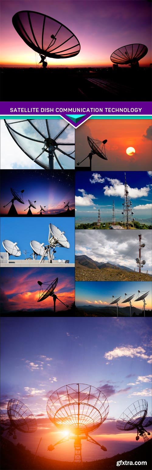 Satellite dish communication technology  10x JPEG