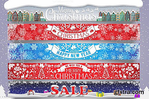 CM - 5 Christmas and New Year web banners 454471