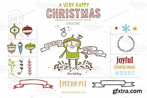 CM - Happy Christmas Clipart 12860