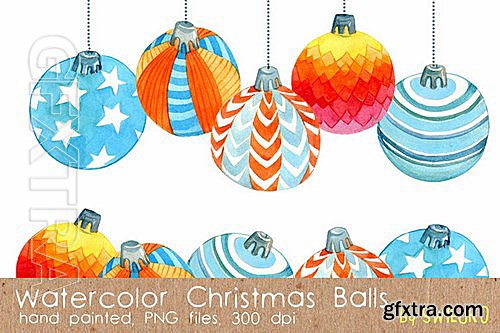 CM - Watercolor Christmas Balls 14751