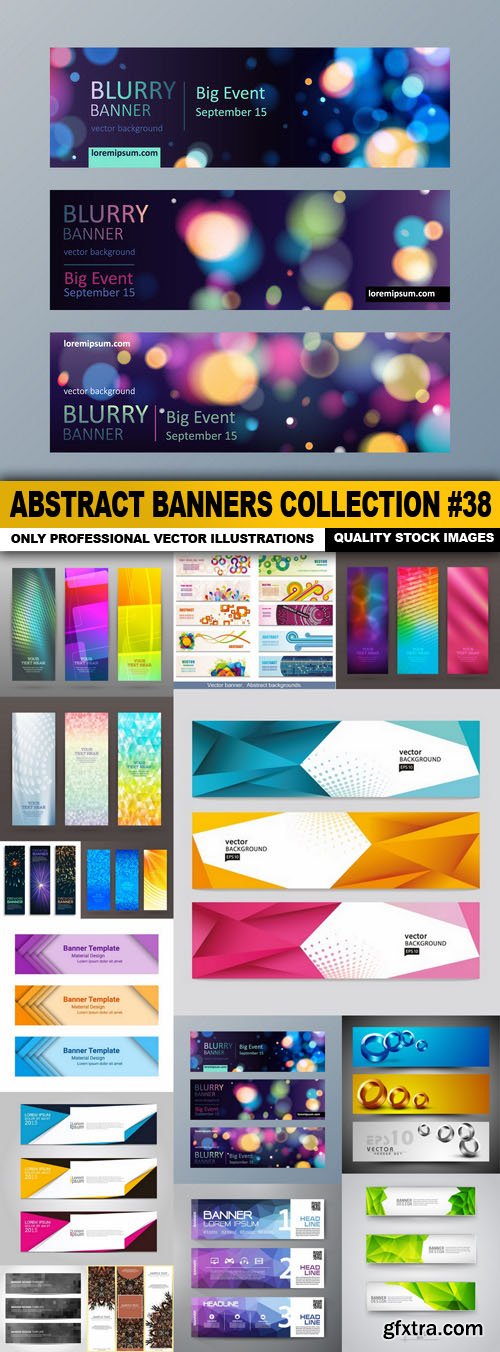 Abstract Banners Collection #38 - 15 Vectors