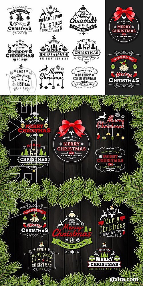 CM - Christmas & New Year Badges & Label 454268