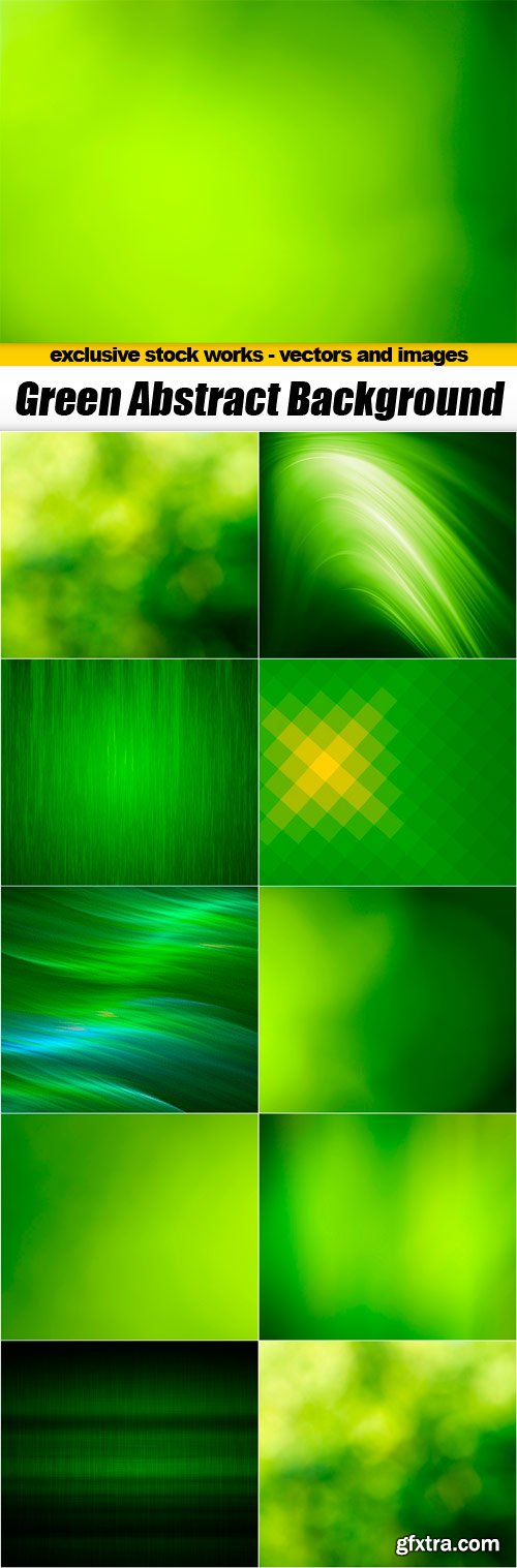 Green Abstract Backgrounds - 10x JPEGs