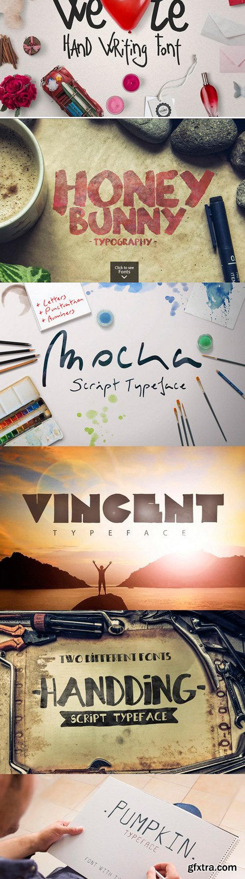 CM - 25 Fonts Bundle + Extras 467076