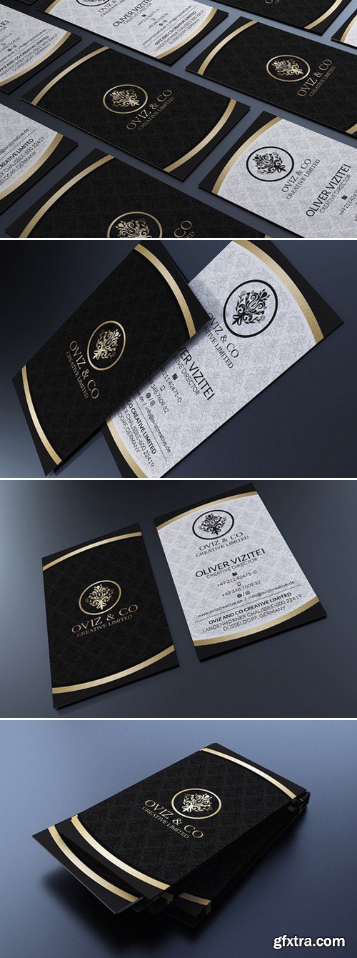 CM - Gold And Black Business Card 161127