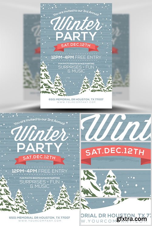 Rustic Winter Flyer Template