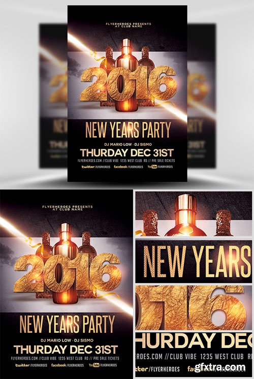 New Year Party Flyer Template