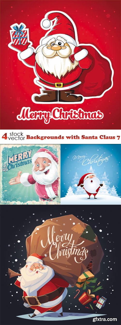 Vectors - Backgrounds with Santa Claus 7