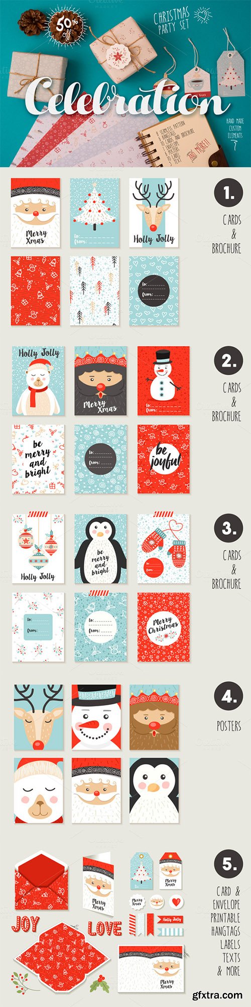 Creativemarket Christmas hand made celebration PACK 468263