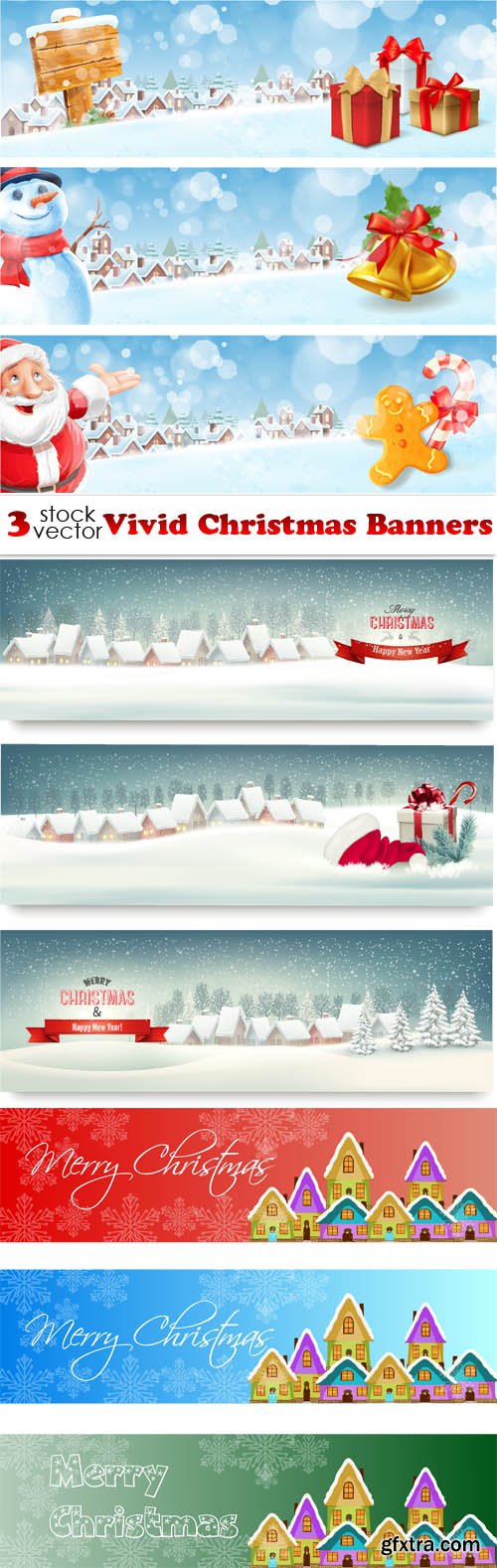 Vectors - Vivid Christmas Banners