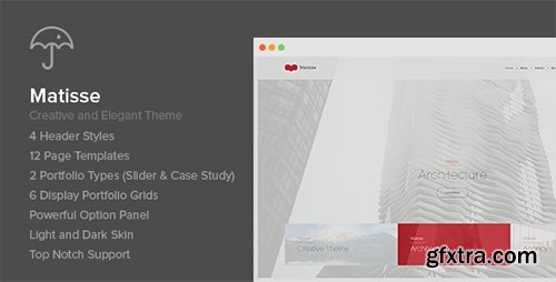 ThemeForest - Matisse v1.1 - Creative & Elegant Theme - 12966644