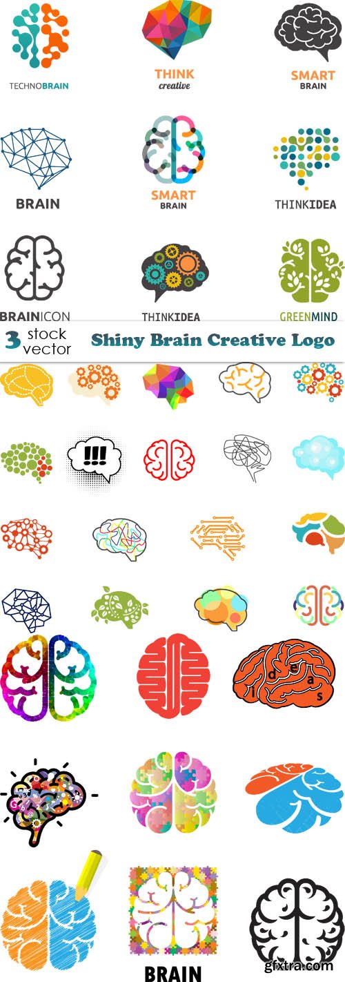 Vectors - Shiny Brain Creative Logo