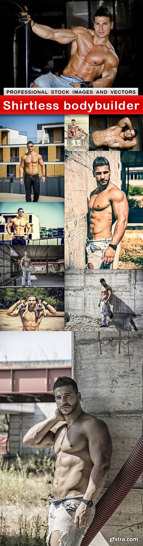 Shirtless bodybuilder - 10 UHQ JPEG