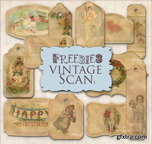 Scrap Kit - Vintage Christmas Labels