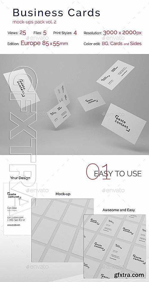 GraphicRiver - Business Cards Mock-ups Big Pack Vol2 12959708