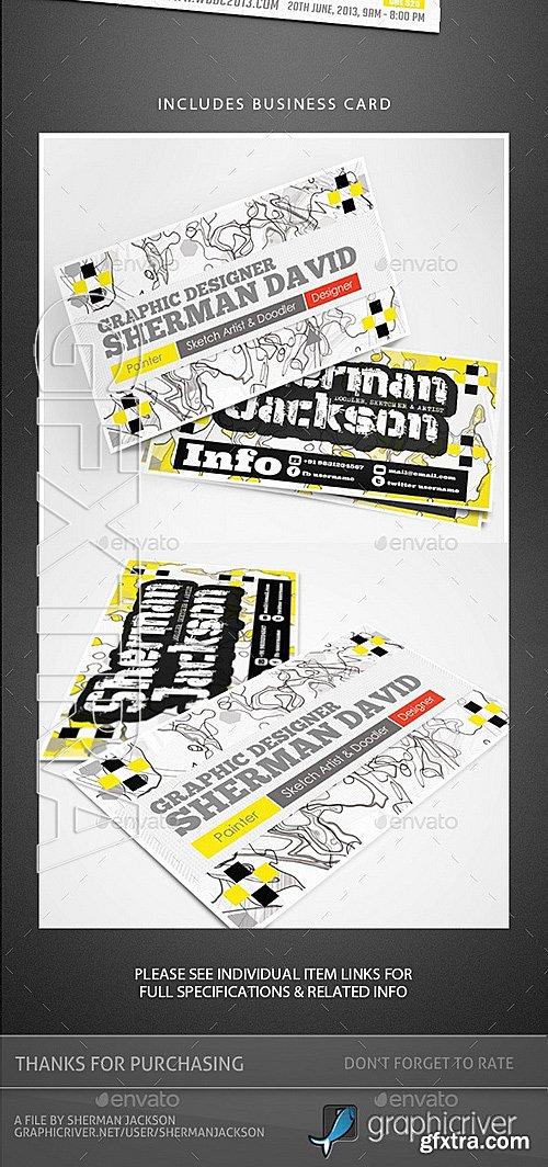 GraphicRiver - Web & Design Conference Flyer, Pass & Badge Bundle 12807905