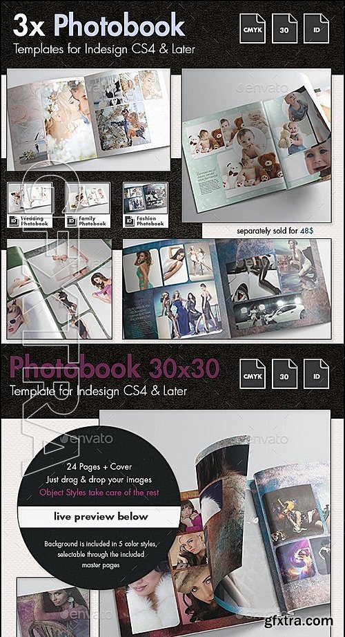 GraphicRiver - 3x Photobook Album Template Bundle 12782115