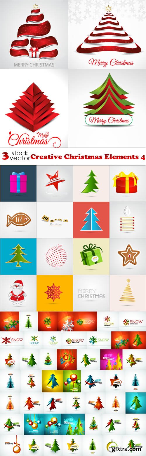 Vectors - Creative Christmas Elements 4