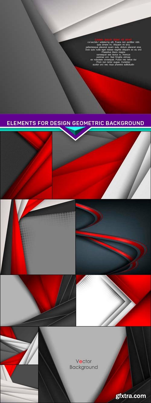 Elements for design geometric background 10x EPS