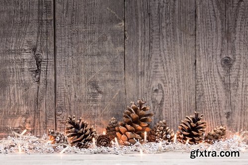 Collection of Christmas pine fir-cone Christmas illustration 25 HQ Jpeg