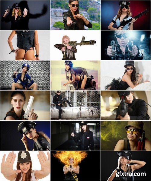 Collection of sexy girl woman in uniform with weapon 25 HQ Jpeg