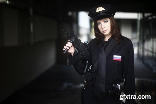 Collection of sexy girl woman in uniform with weapon 25 HQ Jpeg